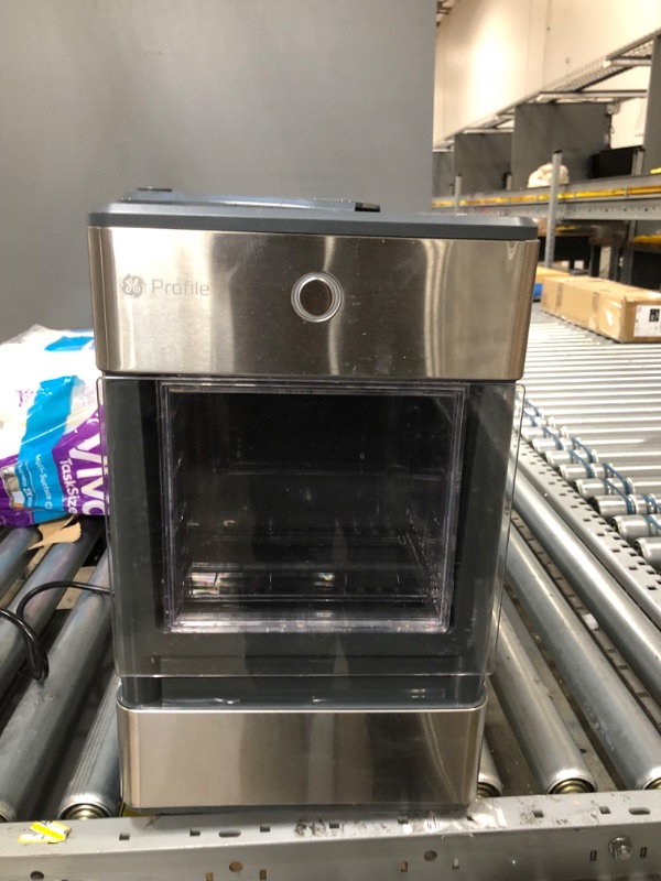 Photo 2 of GE Profile Opal | Countertop Nugget Ice Maker | Portable Ice Machine Makes up to 24 lbs. of Ice Per Day | Stainless Steel Finish
