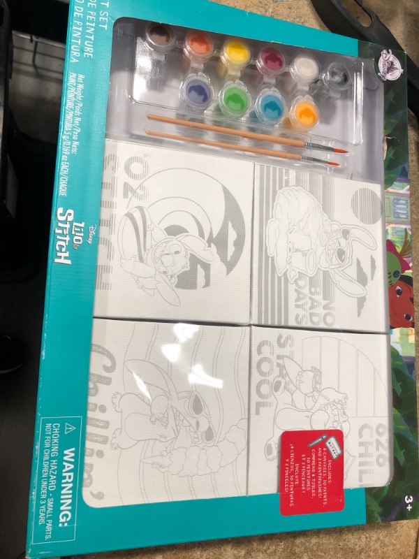 Photo 2 of Canvas Set Activity Kit with Paints and Brushes - Lilo & Stitch
