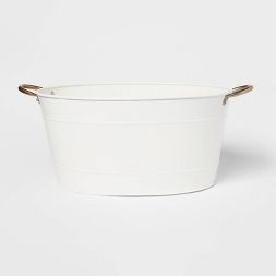 Photo 1 of 16L Steel Oval Beverage Tub White - Threshold™

