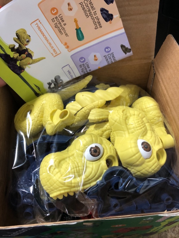 Photo 2 of Dinosaur Toys for 3 4 5 6 7 Year Old Boys, Take Apart Dinosaur Toys for Kids 3-5 STEM Construction Building Toys with Electric Drill for Kids Ages 3-8, Dinosaur Toys Birthday Easter Gifts Boys Girls
