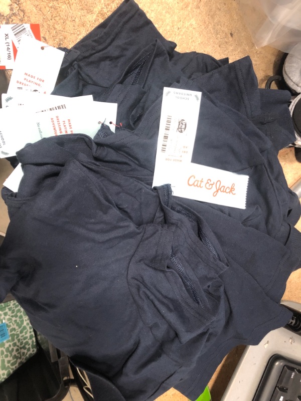 Photo 1 of 5 PACK - SIZE:XL - Girls' Short Sleeve Jersey Uniform Polo Shirt - Cat & Jack™
