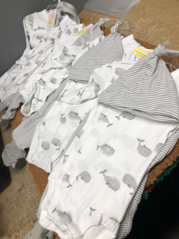 Photo 1 of Baby Boys' 3pc Whale Top and Bottom Set with Hat - Just One You® Made by Carter's White/Gray
4 pack, 6M