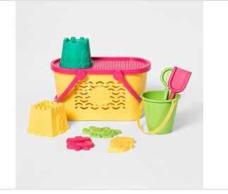 Photo 1 of 10pc Carry Bucket Sand Toy Set - Sun Squad
