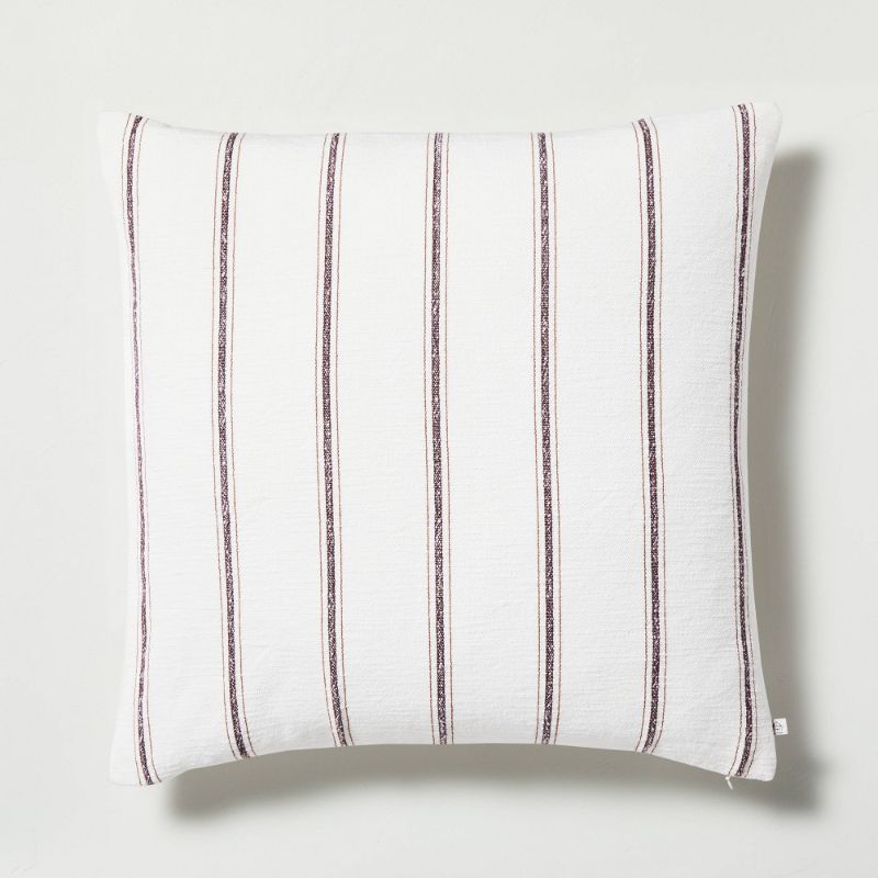 Photo 1 of 24" X 24" Vertical Stripe Throw Pillow - Hearth & Hand™ with Magnolia
