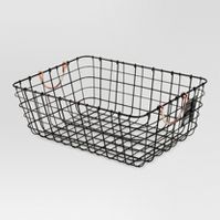 Photo 1 of  Wire Storage Crate with Copper Handle - Threshold™, 16"x 11"x 7 7/8"
