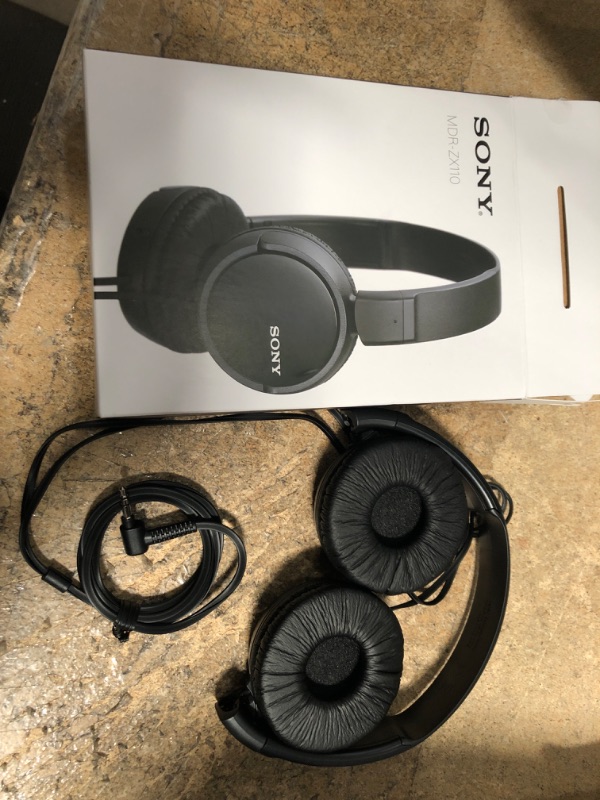 Photo 3 of Sony MDR-ZX110 Stereo Headphones (Black)