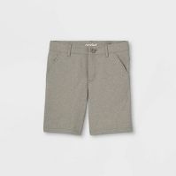 Photo 1 of Boys' Flat Front Quick Dry Chino Shorts - Cat & Jack™ Grey, 7