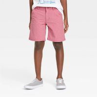 Photo 1 of Boys' Flat Front Quick Dry Chino Shorts - Cat & Jack™, Heather Red, 6