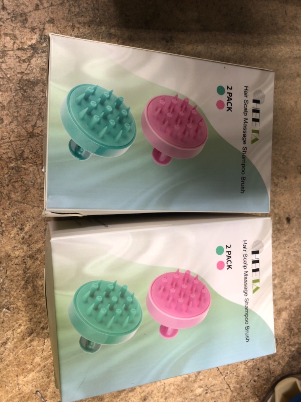 Photo 2 of 2 PACK - HEETA 2 - Pack Hair Scalp Massager Shampoo Brush