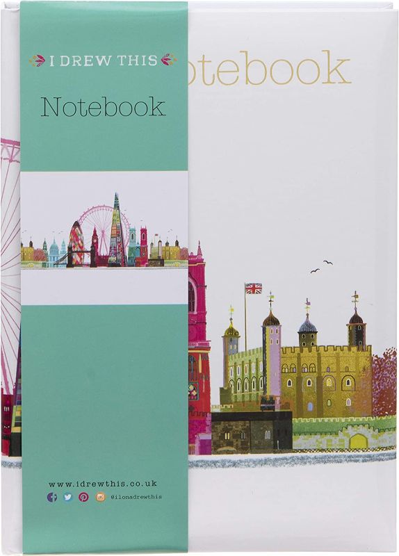 Photo 1 of London Skyline A5 Notebook with a Padded Gloss Front Cover and Gold Foil Detailing by Ilon Drew
