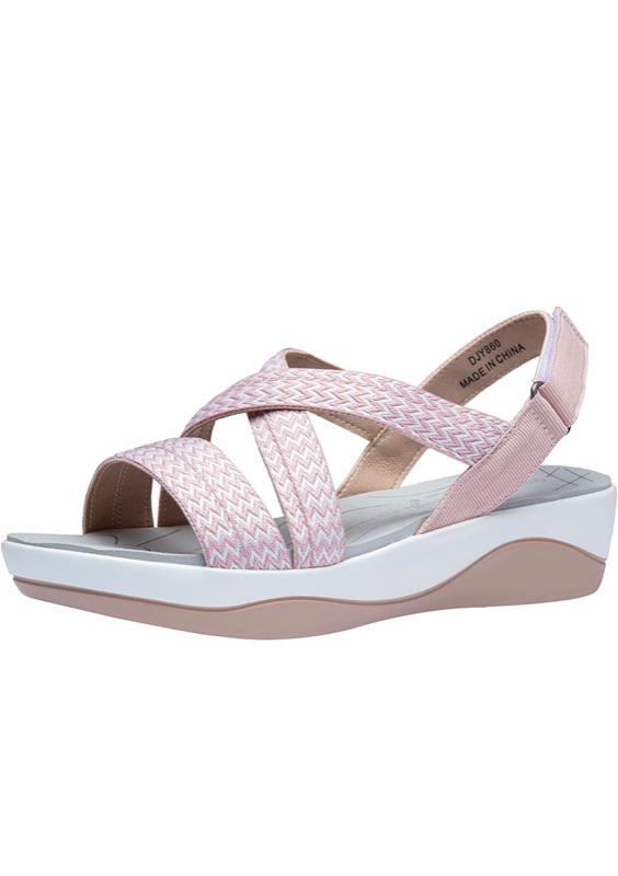 Photo 1 of ***Size: 11, Color: Slip On-860-pink*** Jeossy Women's 860 Platform Sandals Ankle Strap Wedge Sandals for Womens Dressy Walking Casual Sandals in Summer