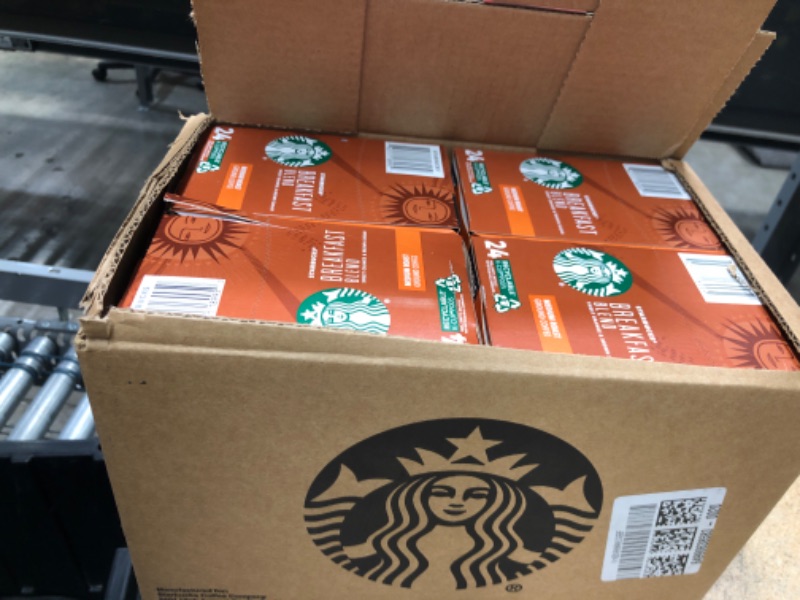 Photo 2 of ***EXP09/19/2022*** Starbucks Medium Roast K-Cup Coffee Pods — Breakfast Blend for Keurig Brewers — 4 boxes (96 pods total) - Packaging may vary

