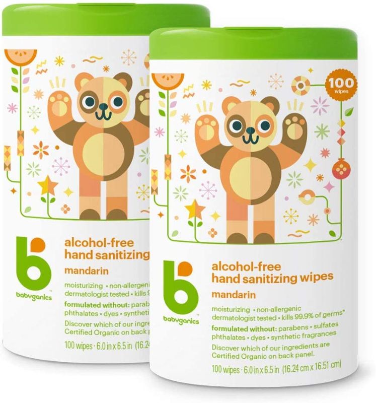 Photo 1 of Babyganics Alcohol-Free Hand Sanitizing Wipes Bulk, Mandarin, 200 Count, (100 Count, 2 Pack), Moisturizing & Non-Allergenic
EXP 9/22