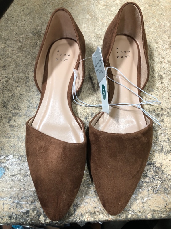 Photo 2 of ***Size: 9*** Women's Rebecca Microsuede Pointed Flats - a New Day Cognac 9, Women's, Brown
