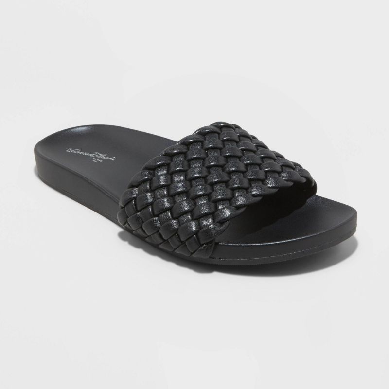 Photo 1 of ***Size: 6*** Women's Polly Woven Slide Sandals - Universal Thread Black 6
