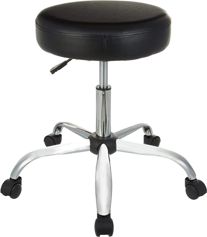 Photo 1 of MISSING PARTS* PARTS ONLY*
Amazon Basics Multi-Purpose Drafting Spa Bar Stool with Wheels - Black
