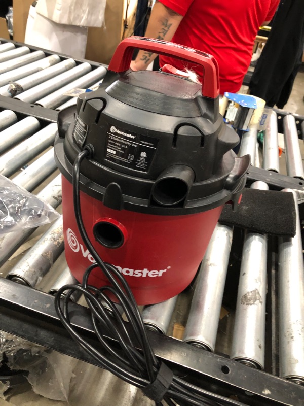 Photo 4 of **USED-MISSING COMPONENTS**
Vacmaster Red Edition VOM205P 1101 Portable Wet Dry Shop Vacuum 2.5 Gallon 2 Peak HP 1-1/4 inch Hose