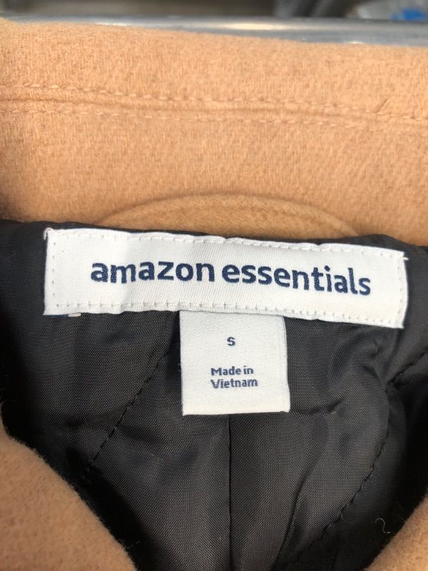 Photo 3 of Amazon Essentials Camel Wool Blend Heavyweight Car Coat SMALL