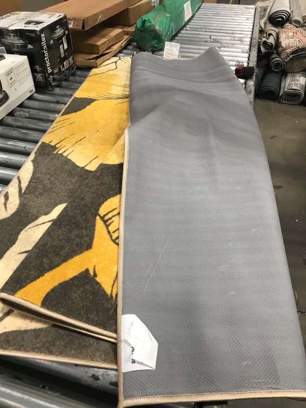 Photo 2 of 7'x5' Area Rug Yellow/Grey 