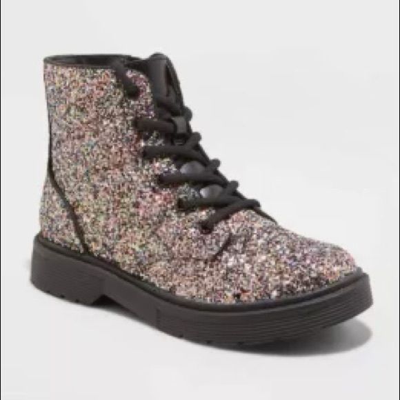 Photo 1 of ART CLASS COMBAT BOOTS SPARKLY WOMENS SIZE 1 