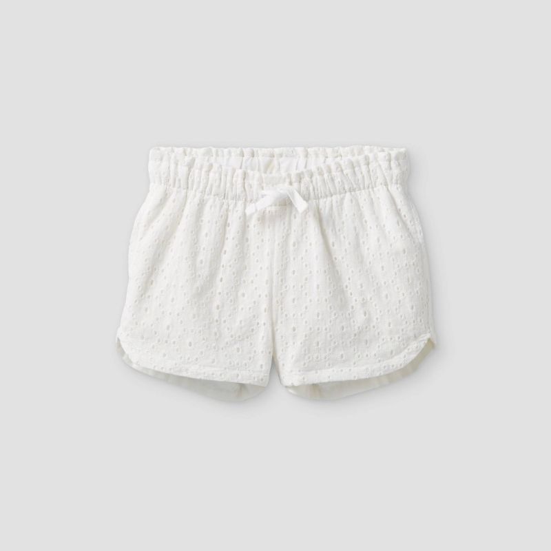 Photo 1 of 2 PACK BABY GIRL CLOTHES) Toddler Girls' Eyelet Pull-on Shorts SIZE 5T +  Toddler Girls' Cutoff Jean Shorts  SIZE 4T