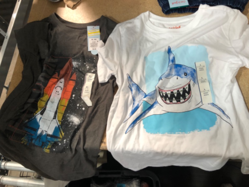 Photo 2 of 3 PACK OF KIDS GRAPHIC TEES) Boys' Short Sleeve 'Rocket Explorer' Graphic T-Shirt - Cat & Jack™ SIZE XL + SHARK T-SHIRT SIZE LARGE + "LOVE YOUR MOTHER" EARTH TEE SIZE X-SMALL