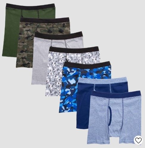 Photo 1 of (BOYS UNDERWEAR BUNDLE) Hanes Boys' 7pk BOYS TAGLESS BRIEFS SIZE MEDIUM (10/12) + Hanes Boys' 7pk Boxer Briefs - Colors Vary SIZE LARGE (14/16) + ALL IN MOTION BOXER BRIEF PAIR SIZE LG (14/16)