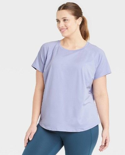 Photo 1 of 2 ITEM BUNDLE)))) Women's Essential Crewneck Short Sleeve T-Shirt - All in Motion™ SIZE 3X + Women's Plus Size Seamless Boy Shorts - Auden SIZE 1X