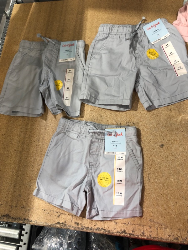 Photo 2 of 3 PAIRS Toddler Boys' Woven Pull-on Shorts - Cat & Jack™ (1 SIZED 12M AND 2 PAIRS SIZE 3T)