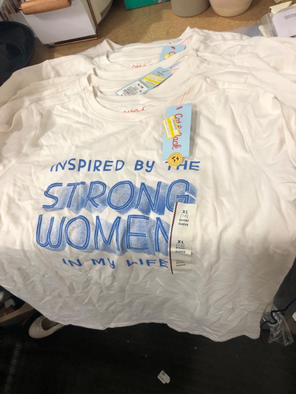 Photo 2 of 5 pack - Boys' 'Inspired by the Strong Women in My Life' Graphic Short Sleeve T-Shirt - Cat & Jack™ - Large/XL 