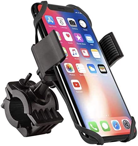 Photo 1 of Universal Premium Bike Phone Mount for Motorcycle - Bike Handlebars, Adjustable, Fits iPhone 11, X, XR, 8 | 8 Plus, 7 | 7 Plus, 6s Plus | Galaxy, S10, S9, S8, Holds Phones Up to 3.5" Wide
