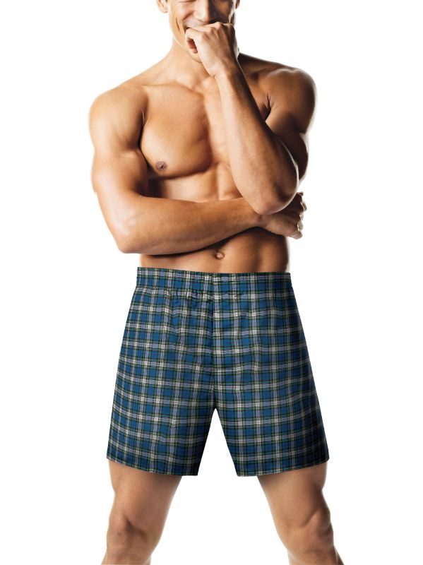 Photo 1 of Men S FreshIQ Comfort Flex Waistband Tartan Boxer 5-Pack   xl
