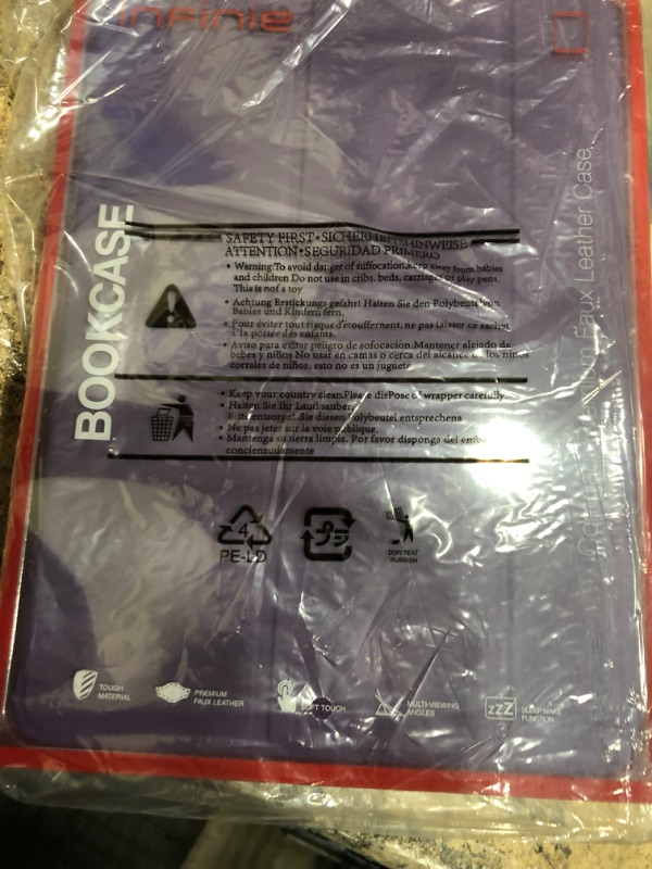 Photo 1 of iPad Air 2 Protective Case Smart Cover with Scratch-Resistant Lining & Auto Sleep/Wake Feature (Purple)
