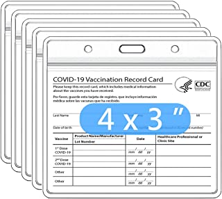 Photo 1 of 12     5 Pack CDC Vaccination Card Holder