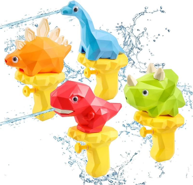 Photo 1 of 2 pack Water Gun Pistol Toy for Kids 3D Dinosaur Small Water Gun Favor Toys for Boys & Girls Toddlers Age3-8 4pcs
