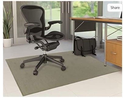 Photo 1 of Anidaroel Office Chair Mat for Hardwood and Tile Floor, 47"X59" Desk Chair Floor Mats, Computer Gaming Chair Mat for Rolling Chair, Anti-Slip Floor Protector Rug for Home Office, Brown
