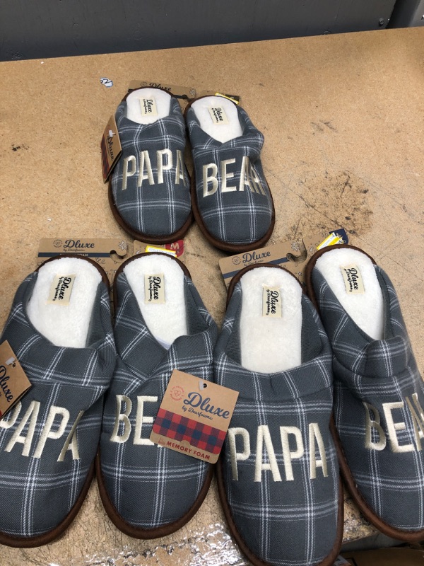 Photo 2 of 3 pack En's Dluxe by Dearfoas Papa Bear Fathers' Day Slippers -
Size Small, Medium, Large