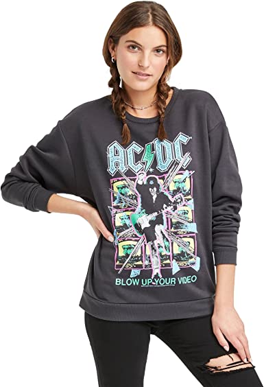 Photo 1 of ACDC Women's Long-Sleeve "Blow Up Your Video" Graphic Sweatshirt M