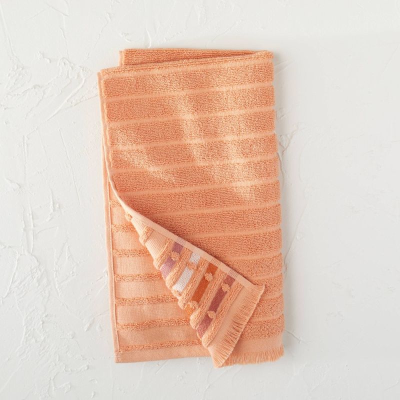 Photo 1 of 2- Terracotta Sculpted Terry Fringe Hand Towel - Opalhouse Designed with Jungalow
