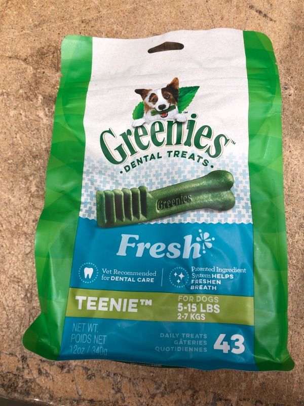 Photo 2 of best by 06/23/2029***Greenies Fresh Teenie Dental Dog Treats