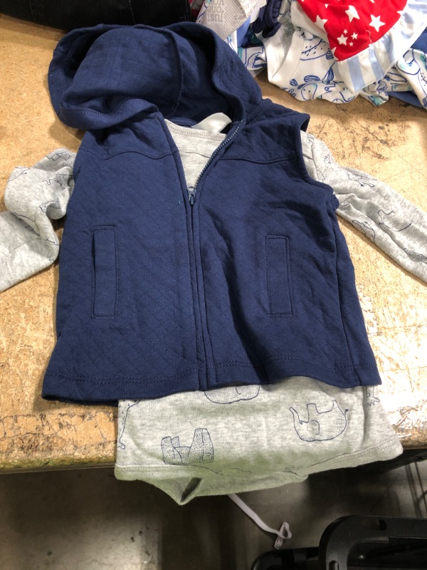 Photo 2 of Baby Boys' Safari Quilted Vest Top & Bottom Set - Just One You® Made by Carter's - 18mos
