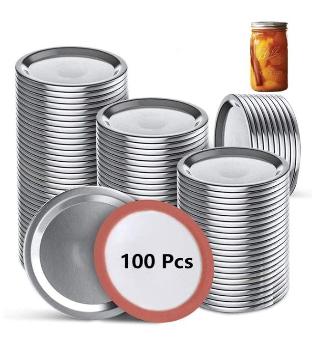 Photo 1 of 100-Count Canning Lids Regular Mouth