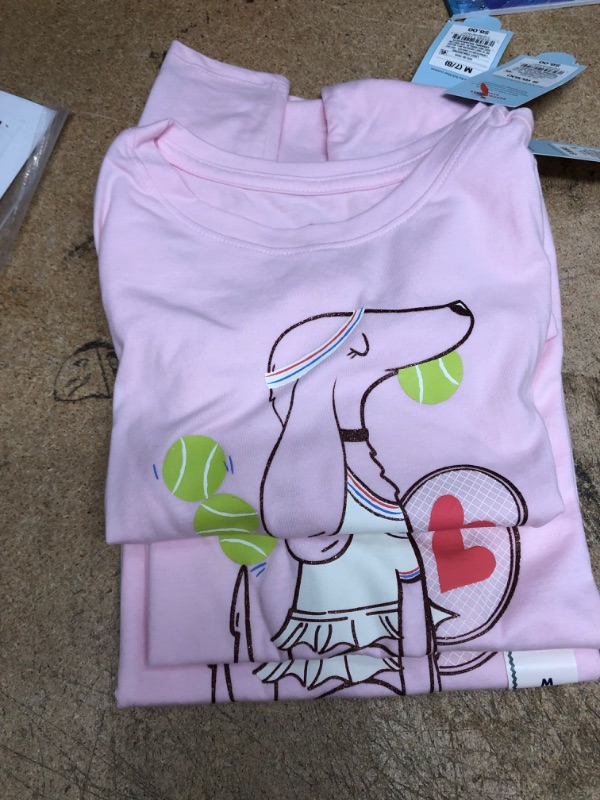 Photo 2 of 3 item bundle 
Girls' 'Tennis Puppy' Short Sleeve Graphic T-Shirt - Cat & Jack Light Pink 
sizes S(2),M(1)