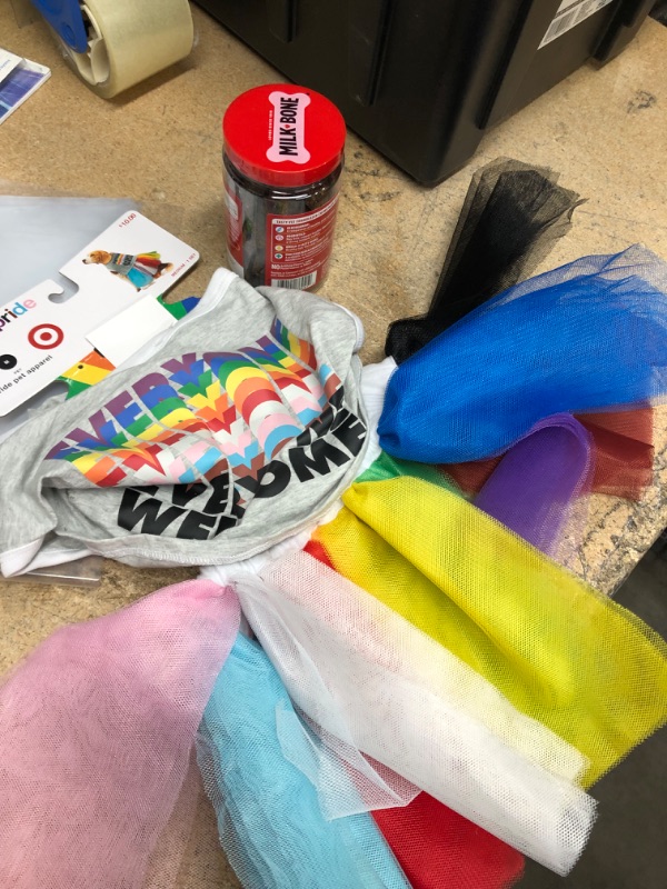 Photo 1 of 2 item bundle
Milk-Bone Daily Vitality Soft Chews for Adult Dogs - Chicken - 60ct (best by DEC 15 2022)
Welcome Everyone Pride Dog and Cat Tutu Skirt and Cropped Tank Top M