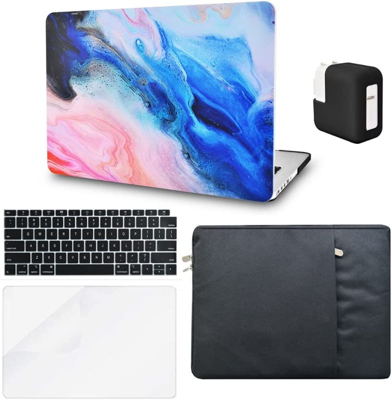 Photo 1 of YEMINI Compatible with MacBook Pro 13 inch Case 2022-2016,M2 A2338 M1 A2289 A2251 Touch Bar Plastic Hard Shell+Sleeve+Charger Case+Keyboard Cover+Screen Protector (Oil Paint 4)
