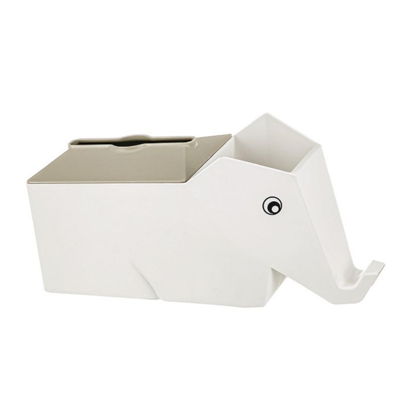 Photo 1 of Carolilly Storage Box, Cartoon Elephant-Shaped Paper Towel Box Storage Case
