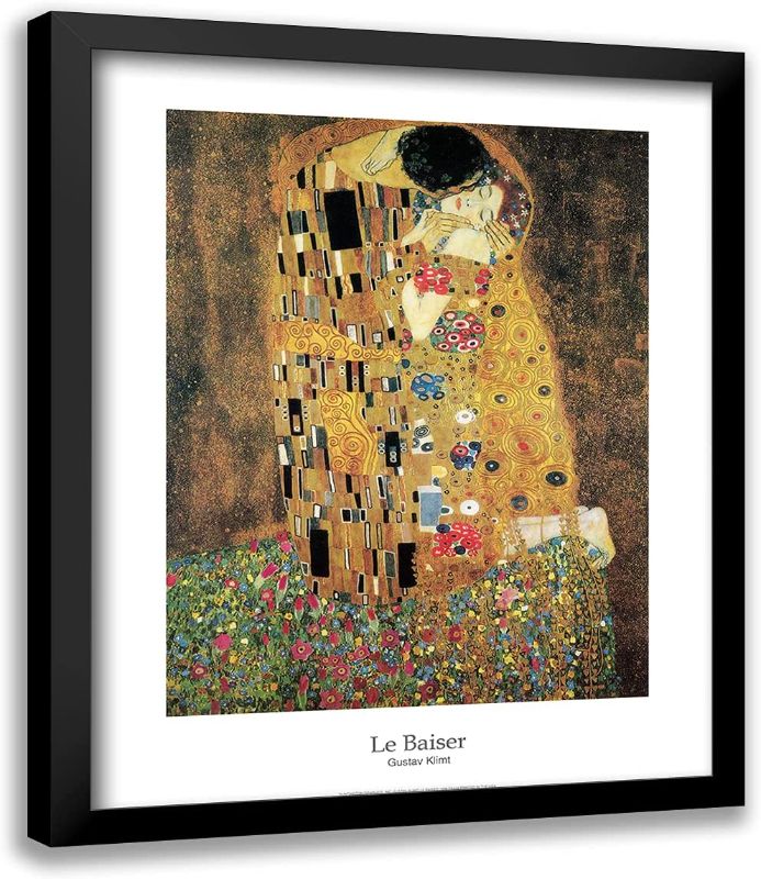 Photo 1 of ArtDirect Gustav Klimt 13x16 Framed Art Print Titled: Le Baiser The Kiss
