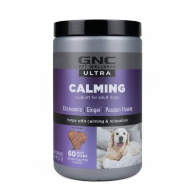 Photo 1 of best by 11/2024***GNC Ultra for Pets Calming Peanut Butter Flavor Soft Chews for Dogs, Count of 60, 60 CT
