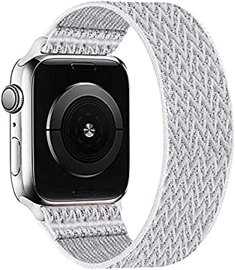 Photo 1 of 2 Pack OHCBOOGIE Elastic Nylon Solo Loop Strap Compatible with Apple Watch Band 38mm 40mm 41mm 42mm 44mm 45mm,Stretchy Braided with No Clasps/Buckles Sport Women Men Wristband for iWatch Series 7/6/SE/5/4/3/2/1
