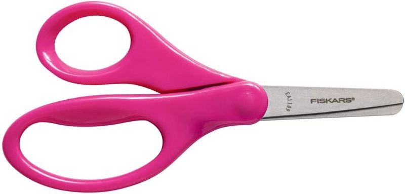 Photo 1 of 5 Pack Fiskars Kids Scissors, Scissors for School, Blunt Tip Scissors, 5 Inch, Color Received May Vary
